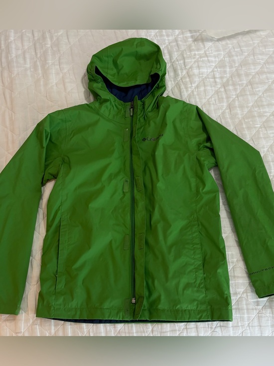 Columbia Other - Columbia Bright Green Hooded Kids Raincoat Unisex M (10-12)